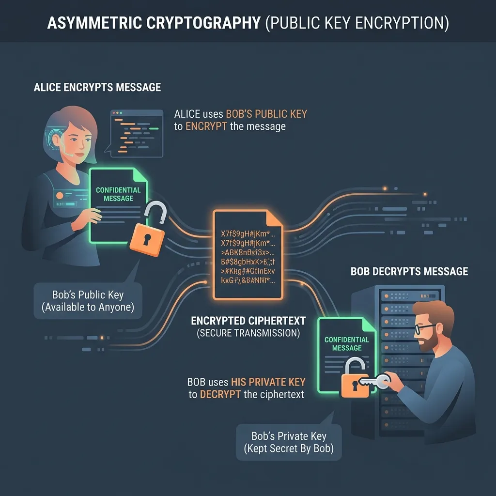 Asymmetric Cryptography Diagram